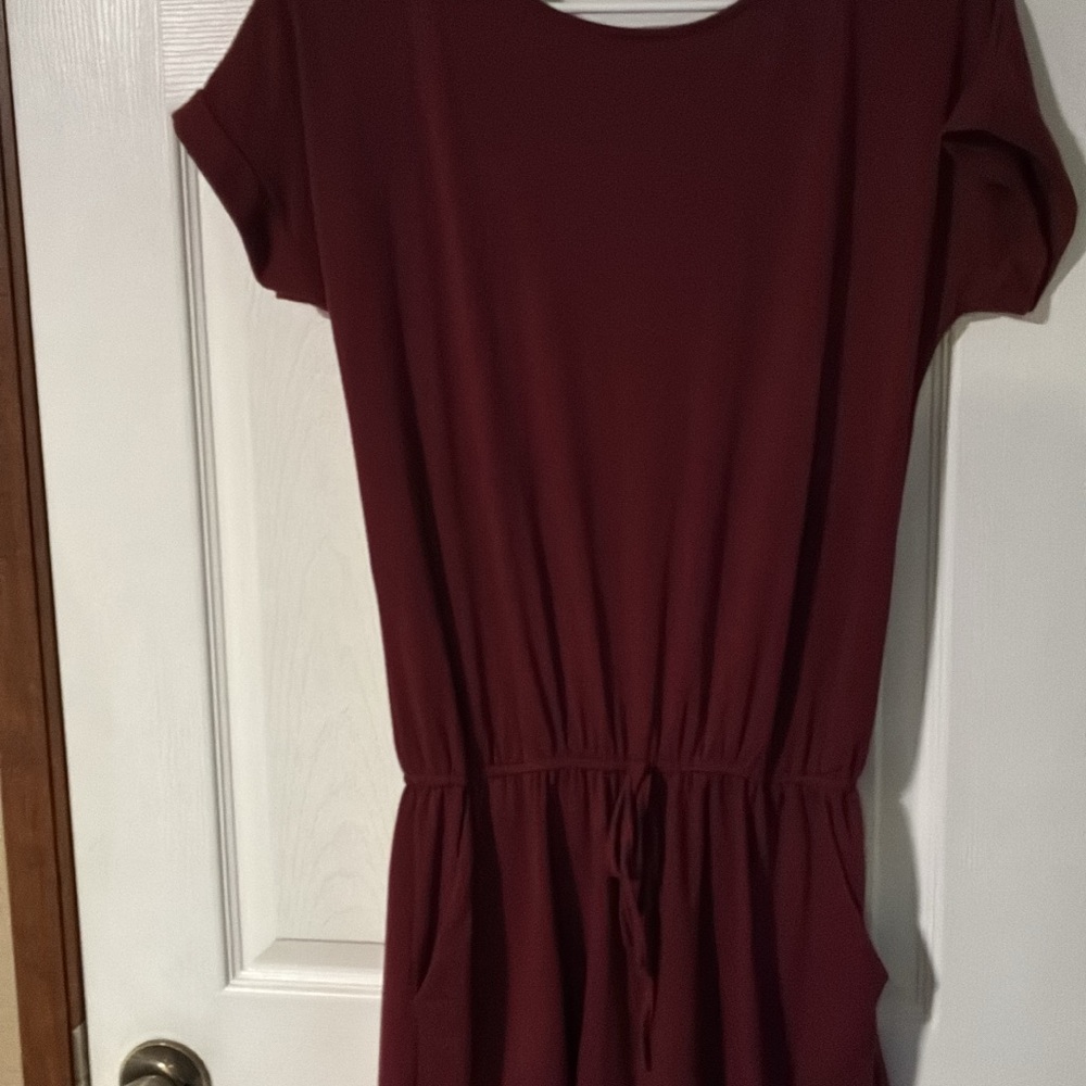 Elegant Burgundy Dress